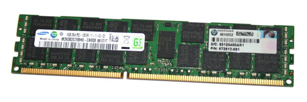 16 GB DDR3-RAM Registered ECC 2Rx4 PC3-12800R CL11 Samsung M393B2G70BH0-CK0Q8