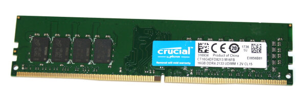 16 GB DDR4-RAM 288-pin DDR4-2133 non-ECC 1,2V  Crucial CT16G4DFD8213.M16FB