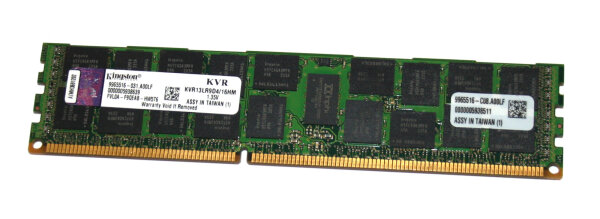16 GB DDR3-RAM 240-pin Registered ECC PC3L-10600R  Kingston KVR13LR9D4/16HM