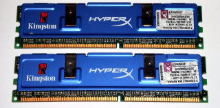 2 GB DDR-RAM 184-pin HyperX (2 x 1 GB) PC-3200U non-ECC Kingston KHX3200AK2/2G