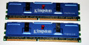 2 GB DDR-RAM 184-pin HyperX (2 x 1 GB) PC-3200U non-ECC Kingston KHX3200AK2/2G