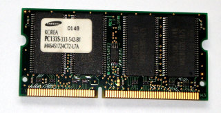 128 MB SO-DIMM 144-pin PC-133 SD-RAM Laptop-Memory  Samsung M464S1724CT2-L7A