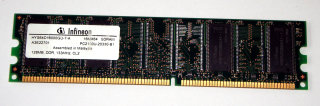 128 MB DDR-RAM 184-pin PC-2100U non-ECC  Infineon HYS64D16000GU-7-A