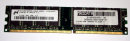 512 MB DDR RAM 184-pin PC-3200U non-ECC  Micron...