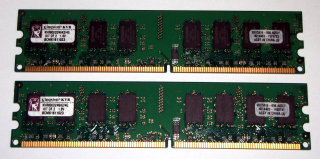 4 GB DDR2-RAM (2x2GB) 240-pin PC2-6400U non-ECC  Kingston KVR800D2N6K2/4G 99..5316