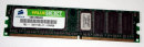 512 MB DDR-RAM  PC-3200U non-ECC 400 MHz  Corsair VS512MB400 double-sided 5193