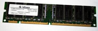 128 MB SD-RAM 168-pin PC-133U non-ECC CL2  Infineon HYS64V16300GU-7-C2