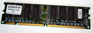 128 MB SD-RAM 168-pin PC-100U non-ECC  Kingston KTC6611/128  9902112   double-sided