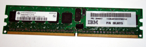512 MB DDR2-RAM 240-pin Registered ECC 1Rx8 PC2-3200R Infineon HYS72T64000HR-5-A