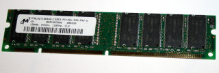 128 MB SD-RAM 168-pin PC-133U non-ECC 133 MHz  CL3 Micron MT8LSDT1664AG-133E3