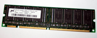 128 MB SD-RAM 168-pin PC-100U non-ECC  CL2  Micron MT8LSDT1664AG-10EB1