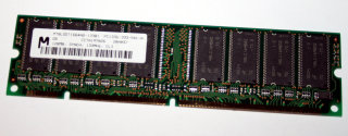 128 MB SD-RAM 168-pin PC-133U non-ECC 133 MHz  CL3 Micron MT8LSDT1664AG-133B1