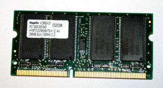 256 MB SO-DIMM 144-pin PC-133 CL3 Laptop-Memory Hynix HYM72V32M636HT6-H Q AA