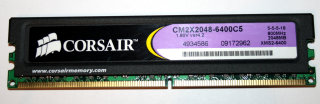 2 GB DDR2-RAM 240-pin PC2-6400U non-ECC CL5 Corsair CM2X2048-6400C5  1,8V ver4.2  XMS2