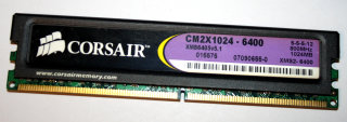 1 GB DDR2-RAM 240-pin PC2-6400U non-ECC CL5  Corsair CM2X1024-6400 XMS6405v5.1 XMS2