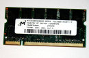 512 MB DDR-RAM 200-pin SO-DIMM PC-2100S 16-Chip  Micron...
