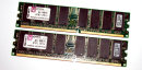 1 GB DDR-RAM (2 x 512 MB) PC-3200U nonECC 400MHz Kingston...