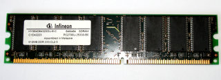 512 MB DDR-RAM 184-pin PC-2700U non-ECC  CL2.5 Infineon HYS64D64320GU-6-C