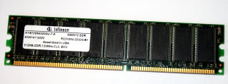 512 MB ECC DDR-RAM  PC-2100U Infineon HYS72D64020GU-7-A