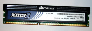 2 GB DDR3-RAM PC3-10600U non-ECC XMS3-Memory  Corsair TW3X4G1333C9A ver6.0