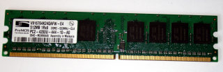 512 MB DDR2 RAM 240-pin 1Rx8 PC2-4200U non-ECC ProMOS V916764K24QAFW-E4