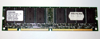 128 MB SD-RAM 168-pin PC-133U non-ECC CL3  Toshiba THMY6416H1EG-75