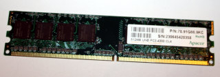 512 MB DDR2-RAM 240-pin PC2-4300U non-ECC CL4   Apacer P/N: 78.91G66.9KC