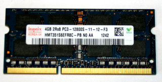 4 GB DDR3-RAM 204-pin SO-DIMM 2Rx8 PC3-12800S   Hynix HMT351S6EFR8C-PB N0 AA