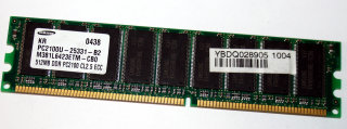 512 MB DDR-RAM 184-pin ECC-Memory PC-2100  CL2.5  Samsung M381L6423ETM-CB0