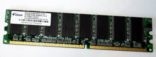 512 MB DDR-RAM 184-pin PC-3200U non-ECC  CL3  Elixir M2U51264DS8HC1G-5T