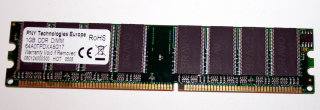 1 GB DDR-RAM PC-3200U non-ECC Desktop-Memory  PNY 64A0TPDXA8G17