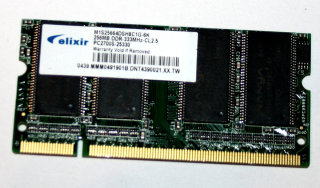 256 MB DDR - RAM 200-pin SO-DIMM PC-2700S  Elixir M1S25664DSH8C1G-6K