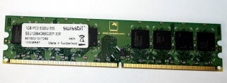 1 GB DDR2-RAM 240-pin PC2-5300U non-ECC PC-Memory Swissbit SEU12864D6BG2EP-30R