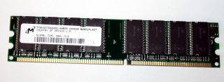 512 MB DDR-RAM 184-pin PC-3200U non-ECC   Micron MT8VDDT6464AG-40BDB
