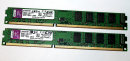 4 GB DDR3 RAM-Kit (2x2GB) PC3-10600U nonECC Kingston...