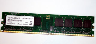 1 GB DDR2-RAM 240-pin PC2-5300U non-ECC  Swissbit MEU12864D5BC1EP-30R