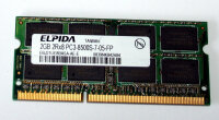 2 GB DDR3-RAM 204-pin SO-DIMM 2Rx8 PC3-8500S   Elpida...