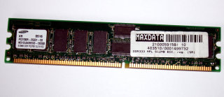 512 MB DDR-RAM 184-pin PC-2700R Registered-ECC  Samsung M312L6420EG0-CB3Q0