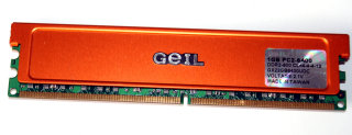 1 GB DDR2-RAM 240-pin PC2-6400U CL4  non-ECC 2.1V DDR2-800 GEIL GX22GB6400UDC