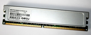 2 GB DDR2-RAM 240-pin PC2-6400U non-ECC 1,8V CL5  GEIL GX24GB6400DC