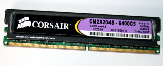 2 GB DDR2-RAM 240-pin PC2-6400U non-ECC CL5 1.9V Corsair CM2X2048-6400C5  ver4.2  XMS2