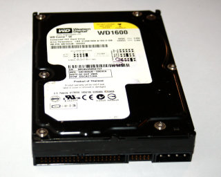 160 GB IDE-Festplatte 3,5" ATA-100  Western Digital WD1600JB  7200 U/min, 8 MB Cache