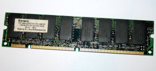 128 MB SD-RAM 168-pin PC-100U non-ECC  CL2 Siemens SIE1664100G07HY-KO-A9B16D
