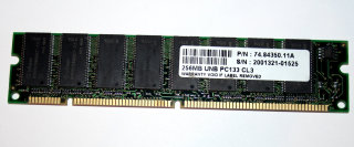 256 MB SD-RAM 168-pin PC-133U non-ECC CL3 Infineon-Chips  Apacer 74.84350.11A