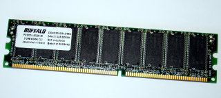 512 MB DDR-RAM PC-3200U ECC Unbuffered CL3  Buffalo DD4333-E512/MG
