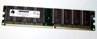 512 MB DDR-RAM 184-pin PC-3200U non-ECC   Mustang M20646453X6N