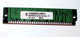 4 MB Simm 30-pin 70 ns 9-Chip 4Mx9 Parity  Samsung KMM594000A-7