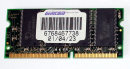 128 MB SO-DIMM 144-pin PC-133 SD-RAM  Siemens NTB1664133G07MV-TW-A1B08D