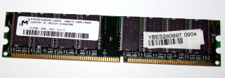 512 MB DDR-RAM PC-2700U non-ECC  Micron MT8VDDT6464AG-335CB