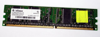 256 MB DDR-RAM 184-pin PC-3200U non-ECC   Infineon HYS64D32301HU-5-B